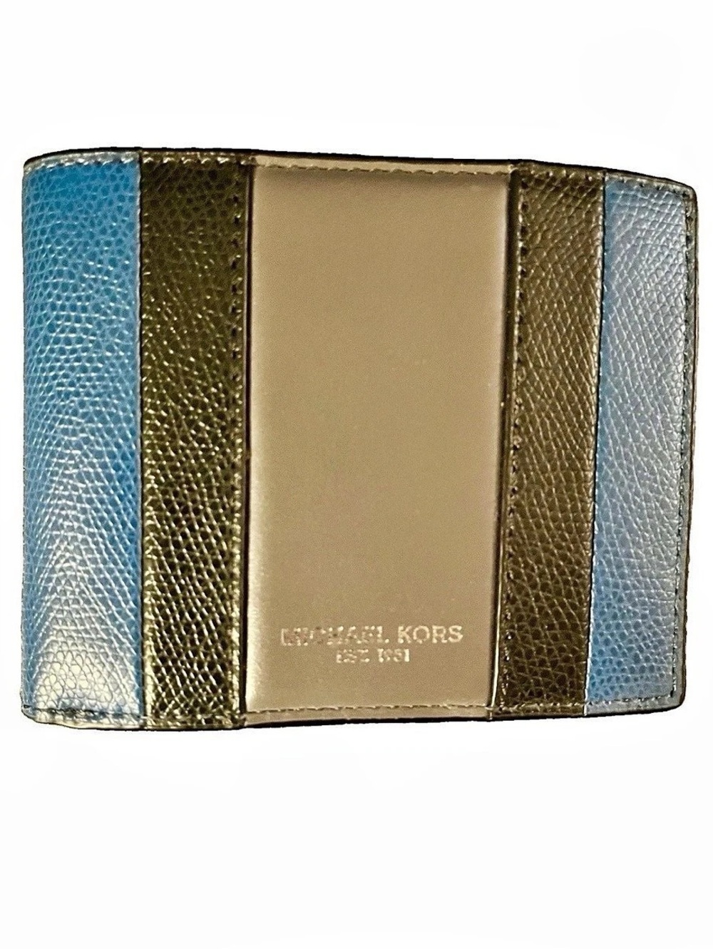 Michael Kors Warren Leather
Men's Bifold Wallet Ocean
Blue Grey 36T7LWRF5T NWT